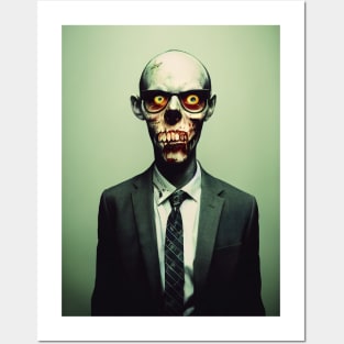 Zombie Accountant Portrait Posters and Art